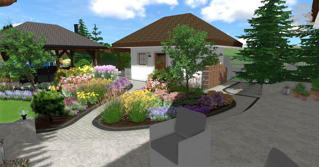 rustykalny ogród z bylinami - projekt