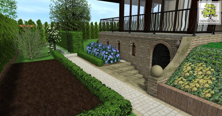 piwniczka w ogrodzie zlokalizowana przy ogródku warzywnym